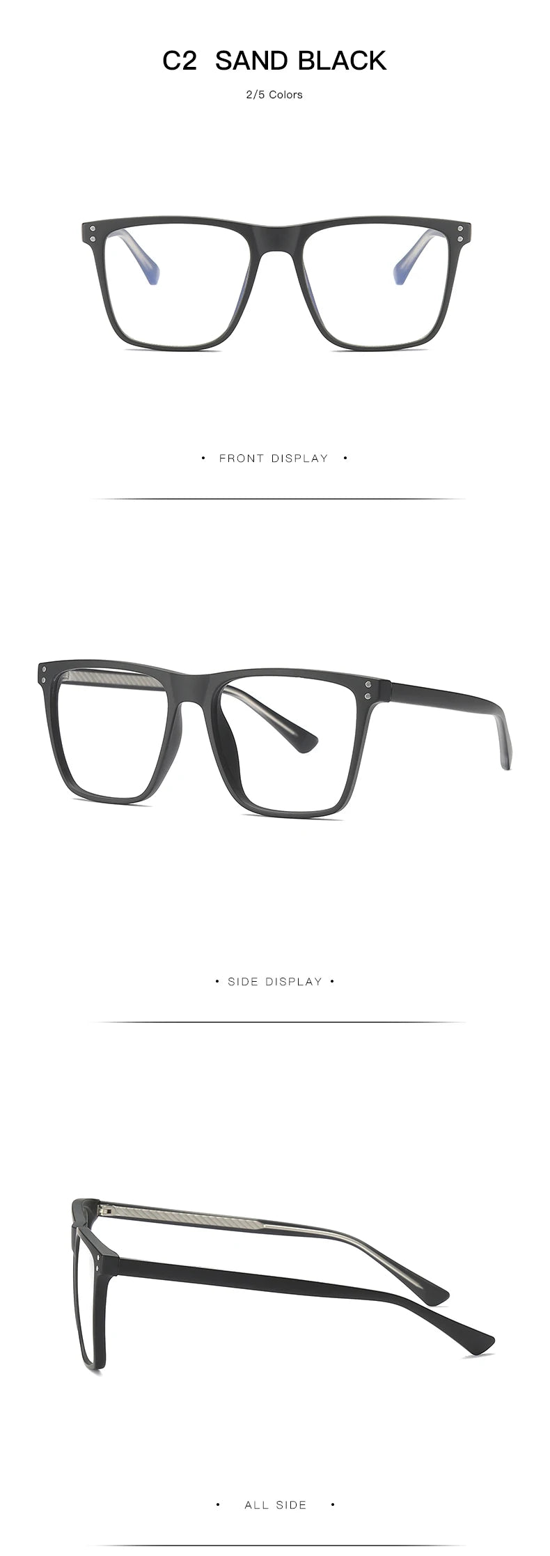 Blue Light Blocking Glasses Frame for Optical Prescription Eyeglasses Frame New Arrival Full Rim Plastic UV400 Anti-scratch