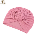 New Women cotton top knotted turban hat bonnet Hijab chemo cap headbands Female Muslim Hat Head Cover Night Cap Hair Accessories