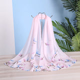 Brand New Chiffon Scarf Women Spring Summer Silk Scarves Thin Flower Shawls And Wraps  Foulard Print Hijab Stoles Wholesale