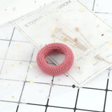 6Pcs/Lot Solid Color Basic Rubber Bands Simple High Elastic Hairband Girls Headwear Headband Fashion Women Gum Hair Accessories
