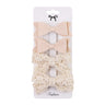 4Pcs/set Leopard Dot Print Bowknot Hair Bow Clips Baby Girls Lace Cotton Linen Barrettes Safety Hairpins Headwear Accessories