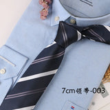 Corbata Hombre corbata 7cm Ties For Men Luxury Blue Stripes Necktie Business Corbatas Para Hombre Mariage Gift Shirt Accessories