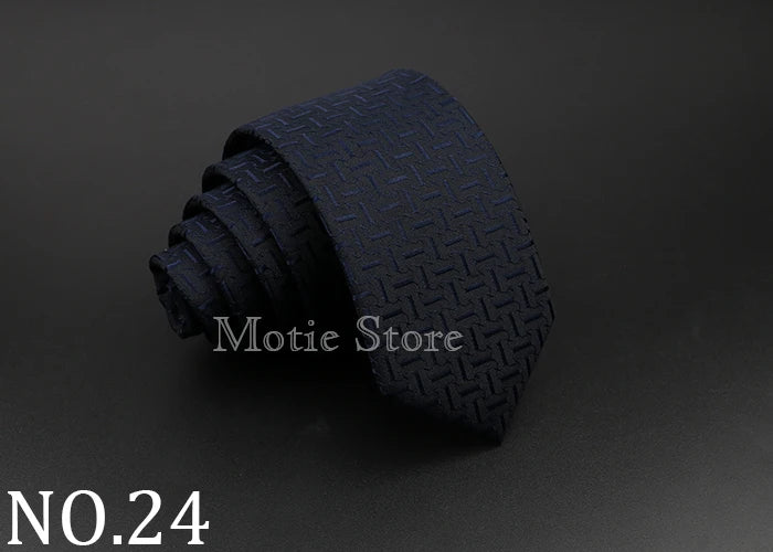 Men Jacquard Woven Tie Classic Plaid Striped Ties Fashion Polyester Necktie For Wedding Business Party Suit Dress Gravatas Gift