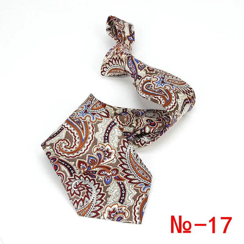 Original 9cm Natural Silk Tie Handmade Fashion Men Neck Tie Multicolor Men Digital Print Neckties For Party Paisley Plaid Cravat