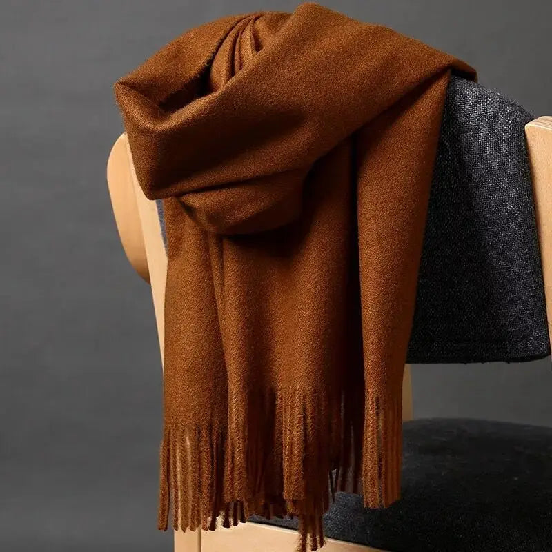 250G Autumn Winter Fashion female Cashmere Wool Scarf Ladies Heating warm Shawl Pure colour beautiful Cashmere Beach Scarf