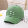 Children's Kid Baseball Cap for Girls Boy Hats Sunscreen Baby Hat Hip Hop M Letter Embroidered Kids Caps 1-6-8-12-15 Years