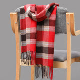 185*35cm Women Winter Tassel Color Lattice Cashmere Scarves Thinker Warm Female Shawl Hot Sale Men Autumn Long Couple muffler