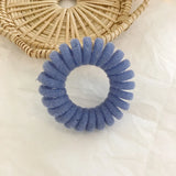 2/5 Pcs Elastic Knit Telephone Wire Hair Bands Girl Woman Hair Accessories Rubber Band Headwear Rope Spiral Shape Hair Ties New