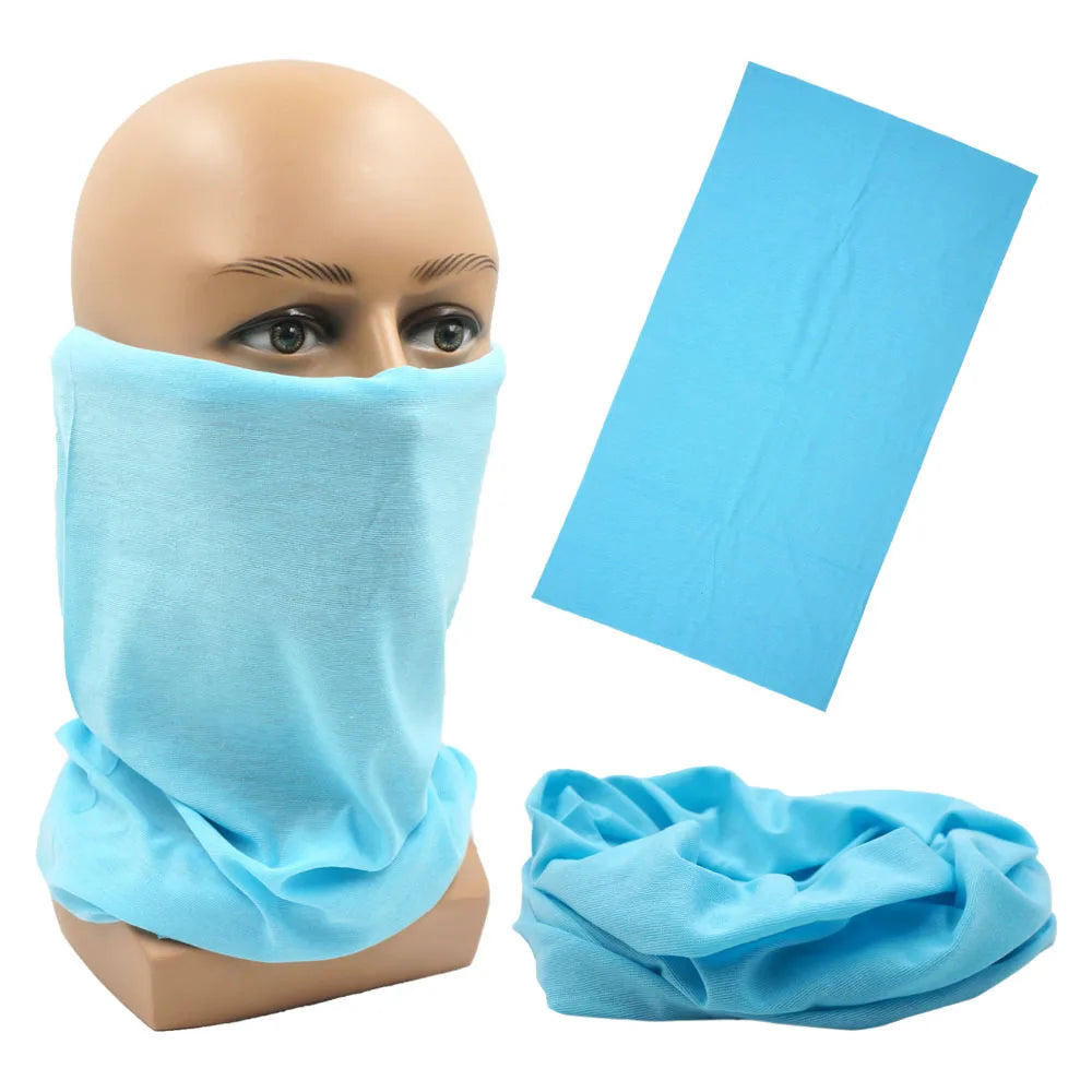 Outdoor Magic Bandana Solid Neon Color Cycling Hiking Scarves Headband Polyester Fashion Neck Cover Fishing Windproof Face Mask