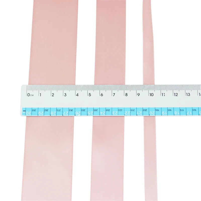 (10 meters) Pink Meat Double Face Satin ribbon polyester High Quality  wholesale Christmas lace Ribbons