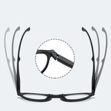 Fashion Design Blue Light Blocking Reading Glasses Men Women Folding Round Frame  Presbyopic Eyeglasses with Case  +1.0~4.0