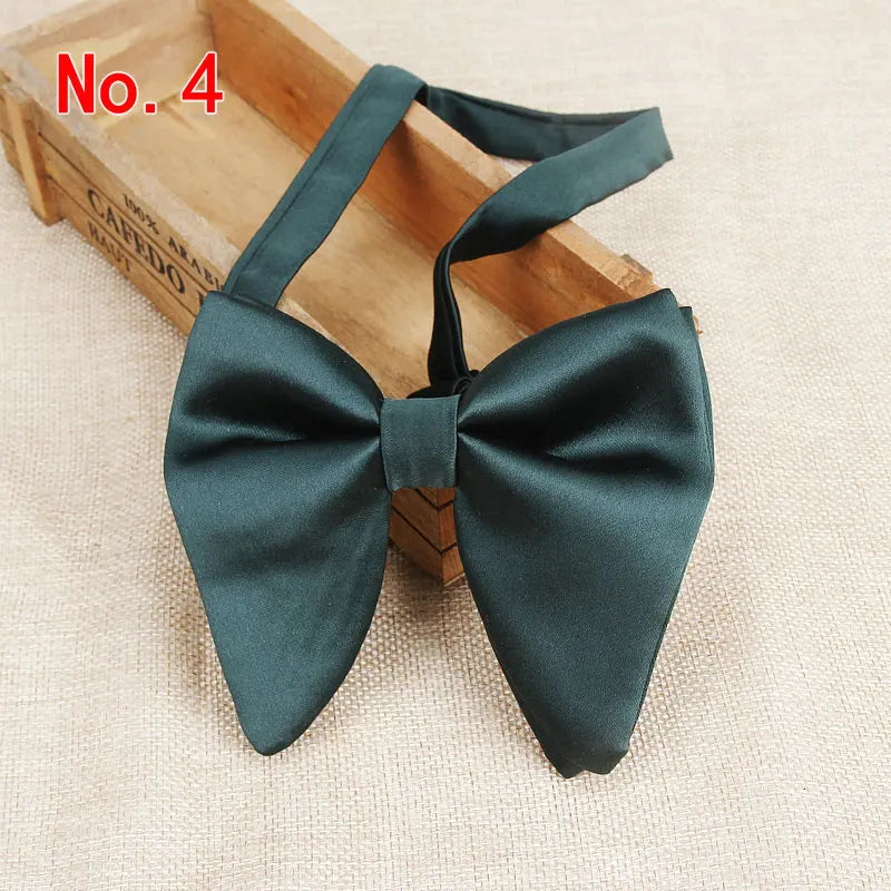 2019 Hot Sale Men's Fashion Big Suits Red Navy Bow Ties For Man Wedding Designer Solid Woven Bowknot Butterfly Tie 9colors