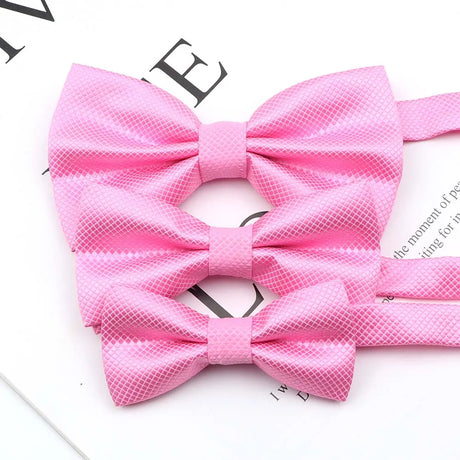 3 Sizes Parent-Child Bowtie Set Solid Color Lovely Kids Pet Family Butterfly Pink Champagne Blue Wine Red Cute bow tie Accessory