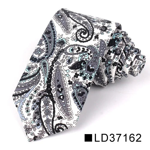 New Floral Tie For Men Women Skinny Cotton Neck Tie For Wedding Casual Mens Neckties Classic Suits Flower Print Neck Ties Cravat