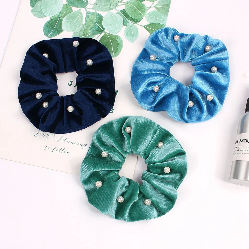Velvet Scrunchie Women Girls Elastic Hair Rubber Bands Accessories Gum For Women Tie Hair Ring Rope Ponytail Holder Headdress
