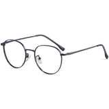 YIMARUILI New Titanium Alloy Wide-Rim Glasses Frame Men Round Retro Myopia Optical Prescription Eyeglasses Frame Women 80047