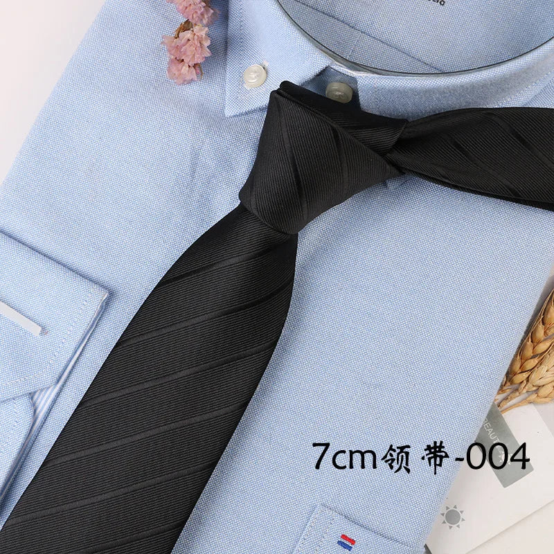 Corbata Hombre corbata 7cm Ties For Men Luxury Blue Stripes Necktie Business Corbatas Para Hombre Mariage Gift Shirt Accessories