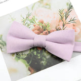 Mens Super Soft Downy Suede Parent-Child Bowtie Set Macarons Solid Color Classic Design Cute Butterfly Red Green Blue Pink Tie