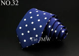 New Men's Tie Classic Stripe 7cm Jacquard Red Blue Green Necktie Daily Wear Cravat Wedding Party Dress Accessories Gift For Man