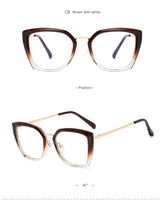 Blue Light Blocking Glasses Frame Women Fashion Eyewear Prescription UV400 Stylish Female Optical Spectacles Anti-Reflective