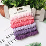 6Pack Women Elastic Hair Bands Cute Hair Ties Gum Print Girls Scrunchies Set Ponytail Holder Small Scrunchy Hair Accessories