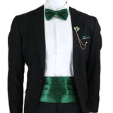New Fashion Mens Cummerbund Bow Tie Brooch Set Black Red Blue   Waist Seal For Formal Tuxedo Business Suit Dinner Accessories