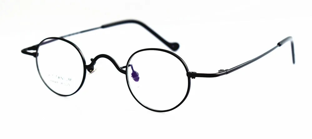 Titanium Glasses Super Small Oval Full Rim Eyeglass Frames Men Women Optical Prescription Lightweight Earwear