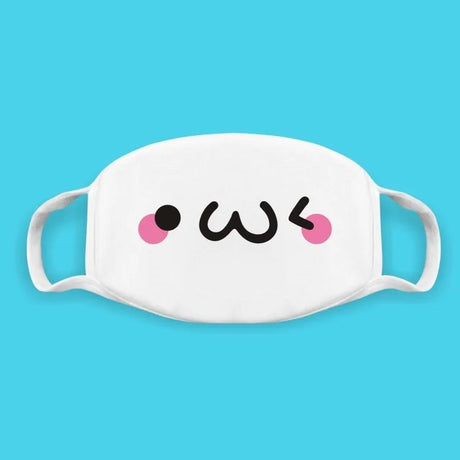 Super Cute Expression Smile Breathable Mouth Face Mask For Korean Black Kpop Unisex Kawaii Face Mouth Muffle Mask Cotton Anime