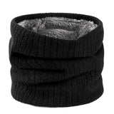 Winter Scarf for Men Fleece Ring Bandana Knitted Warm Solid Scarf Women Neck Warmer Thick Cashmere Hot Handkerchief Ski Mask
