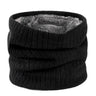 Winter Scarf for Men Fleece Ring Bandana Knitted Warm Solid Scarf Women Neck Warmer Thick Cashmere Hot Handkerchief Ski Mask