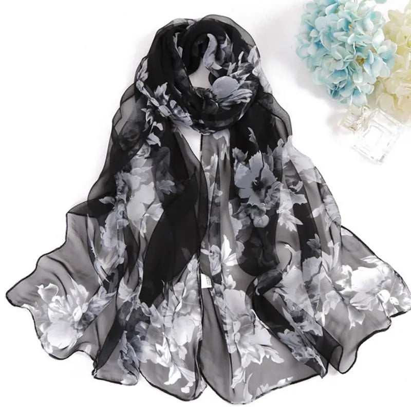 hot  printing new brand women scarf spring summer silk scarves shawls and wraps lady pashmina beach stoles hijab foulard