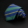 New Men's Tie Classic Stripe 7cm Jacquard Red Blue Green Necktie Daily Wear Cravat Wedding Party Dress Accessories Gift For Man