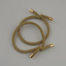 10PCS 5mm Knotted Twilled Elastic Hair Bands Golden Ends Hair Ties for fashion girls elasticity ponytail holders hair scrunches