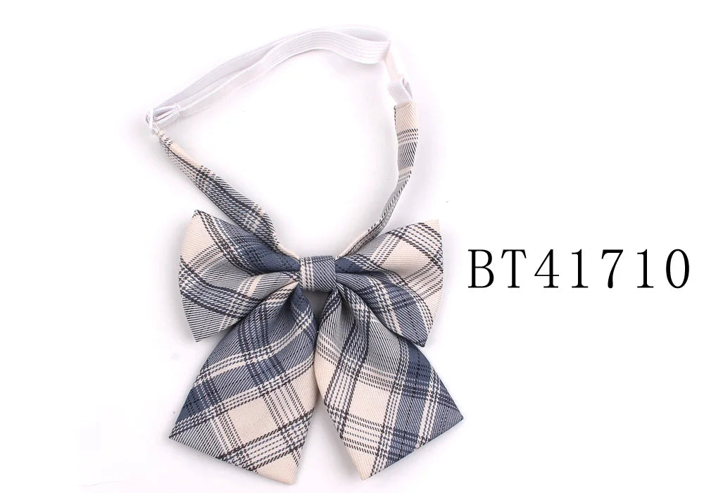 Feminine Plaid Bowtie Casual Bow tie For Women Uniform Collar Butterf Bowknot Adult Check Bow Ties Cravats Girls Bowties