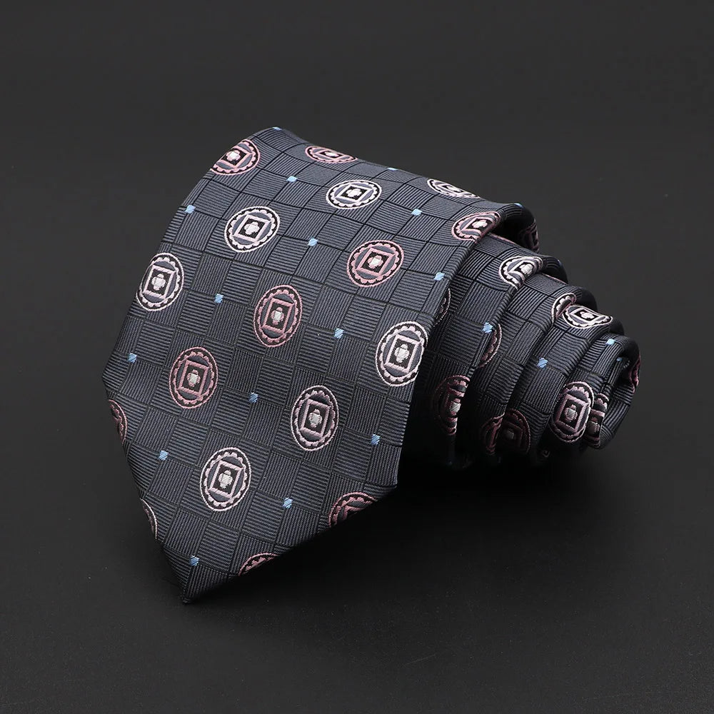 Classic Silk Men Tie Plaid Stripe Floral Ties Formal Wear Business Suit Jacquard Necktie Wedding Party Gift Daily Accessories