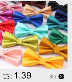 NEW Dots Children Bowtie Fashion Neckwear Adjustable Unisex Bow Tie for Boy and Girl Polyester Pre-Tied