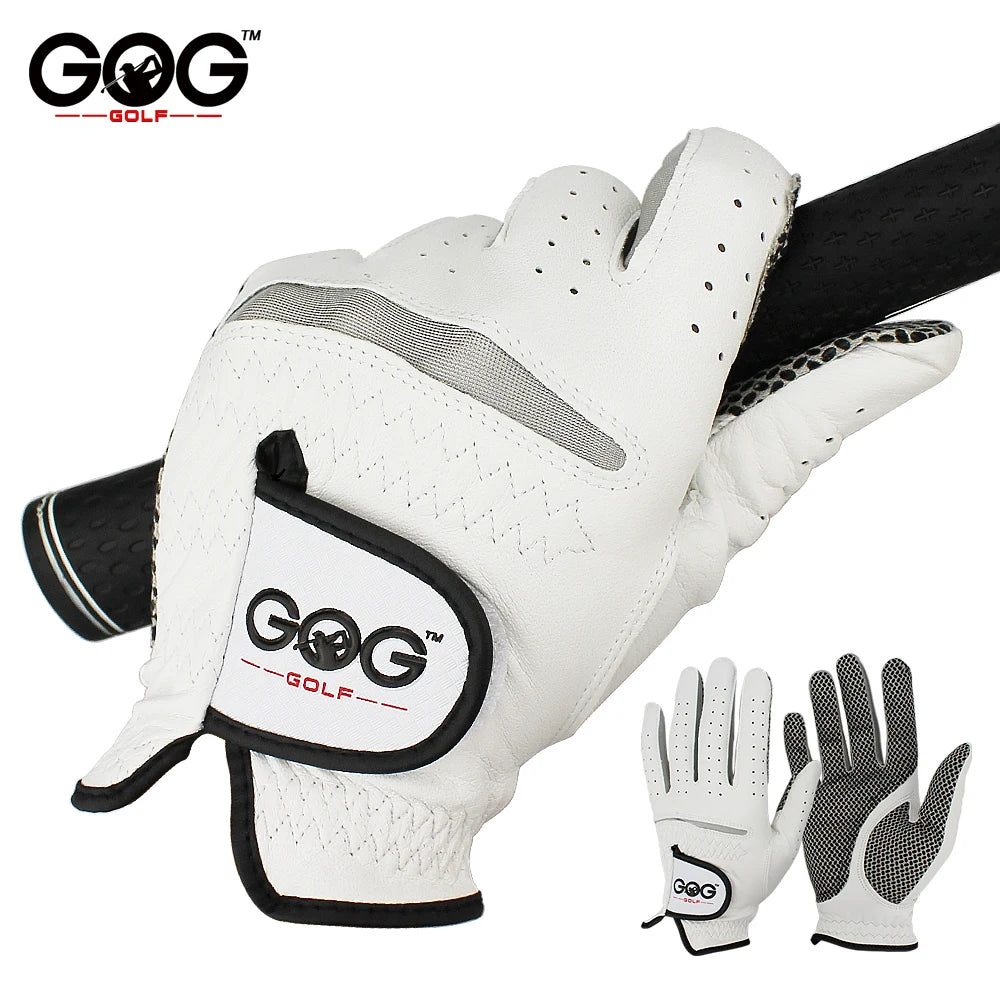 Pack 1 Pcs Golf Gloves Men's Left/Right Hand Soft Breathable Pure Sheepskin With Anti-slip Granules Golf Gloves Golf Men