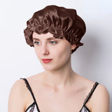 Large 100 Silk Sleeping Cap For Women Hair Bonnets Head Cover Hair Loss Hats Luxury Silk Bonnets Night Hair Wrap Mulberry Silk