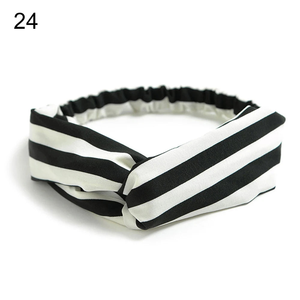 New Fashion Women Girls Bohemian Hair Bands Print Headbands Vintage Cross Turban Bandage Bandanas HairBands Hair Accessories