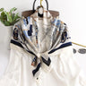 90*90cm Women Scarf Silk Feeling Hair Neck Square Brand Office bandanna muffler Waiter Flight Attendants Handkerchief Rings wrap