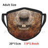 Beaver Face Adult Kids Anti Dust DIY Scarf Mask Beaver Teeth Wild Smile Smiling Face Lips Animal Nature Funny Pet Hairy Friend