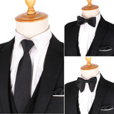 Narrow Black Neck Tie For Men Women Polyester Zipper Neck Ties Suits Classic Ties For Wedding Business Men Skinny Necktie