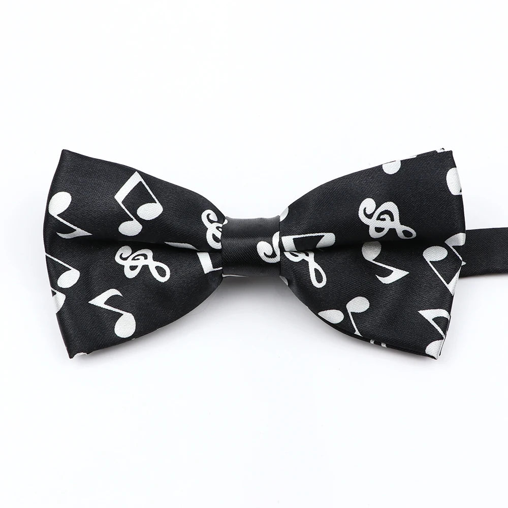 Musical Note Bow Tie Guitar Piano Stave Adult Children Bowtie Novelty Handmade Butterfly Wedding Party Men Gift Accessories
