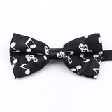 Musical Note Bow Tie Guitar Piano Stave Adult Children Bowtie Novelty Handmade Butterfly Wedding Party Men Gift Accessories