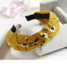 Women Elegant Top Knot Headband Print Dot Hairbands Girls Striped Plaid Flower Hair Hoop Fashion Hair Accessories FG0320