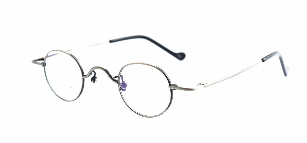 Titanium Glasses Super Small Oval Full Rim Eyeglass Frames Men Women Optical Prescription Lightweight Earwear