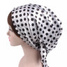 New Women silky satin night sleeping cap head wrap Bowknot Turban Pre Tied Fitted Bandana Chemo cap Nightcap hair loss patients