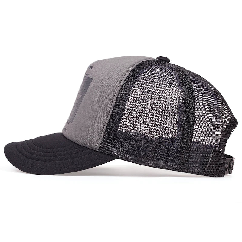 New five-pointed star printed baseball cap spring summer breathable net caps men women outdoor sun shade hat adjustable wild hat