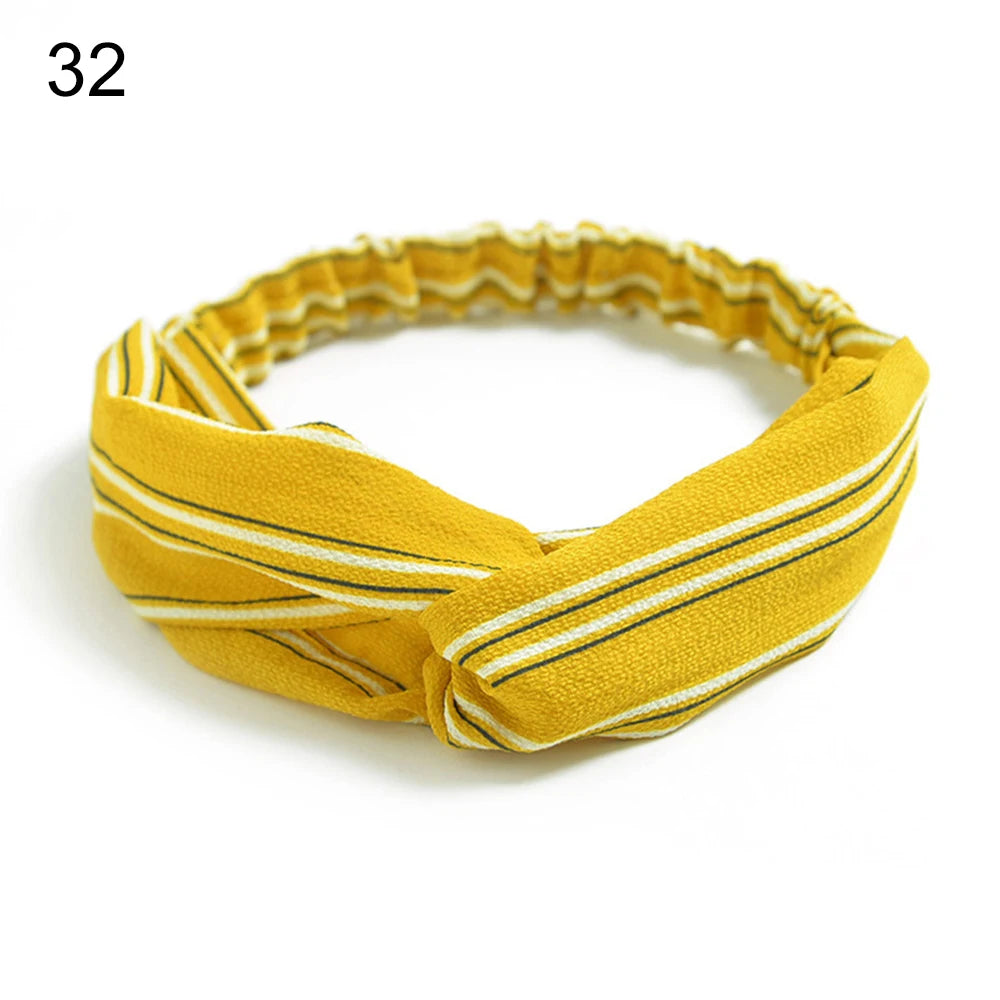 New Fashion Women Girls Bohemian Hair Bands Print Headbands Vintage Cross Turban Bandage Bandanas HairBands Hair Accessories