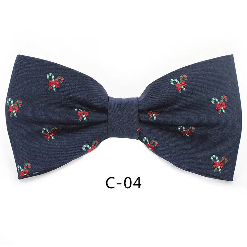 JEMYGINS Christmas Bow Ties for Mens Shirt  Snowflake Christmas Tree Pattern Men Silk Bow Tie  Christmas Party Gift